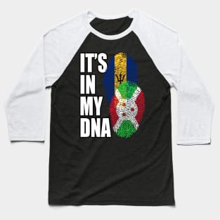 Burundian And Barbadian Mix Heritage DNA Flag Baseball T-Shirt